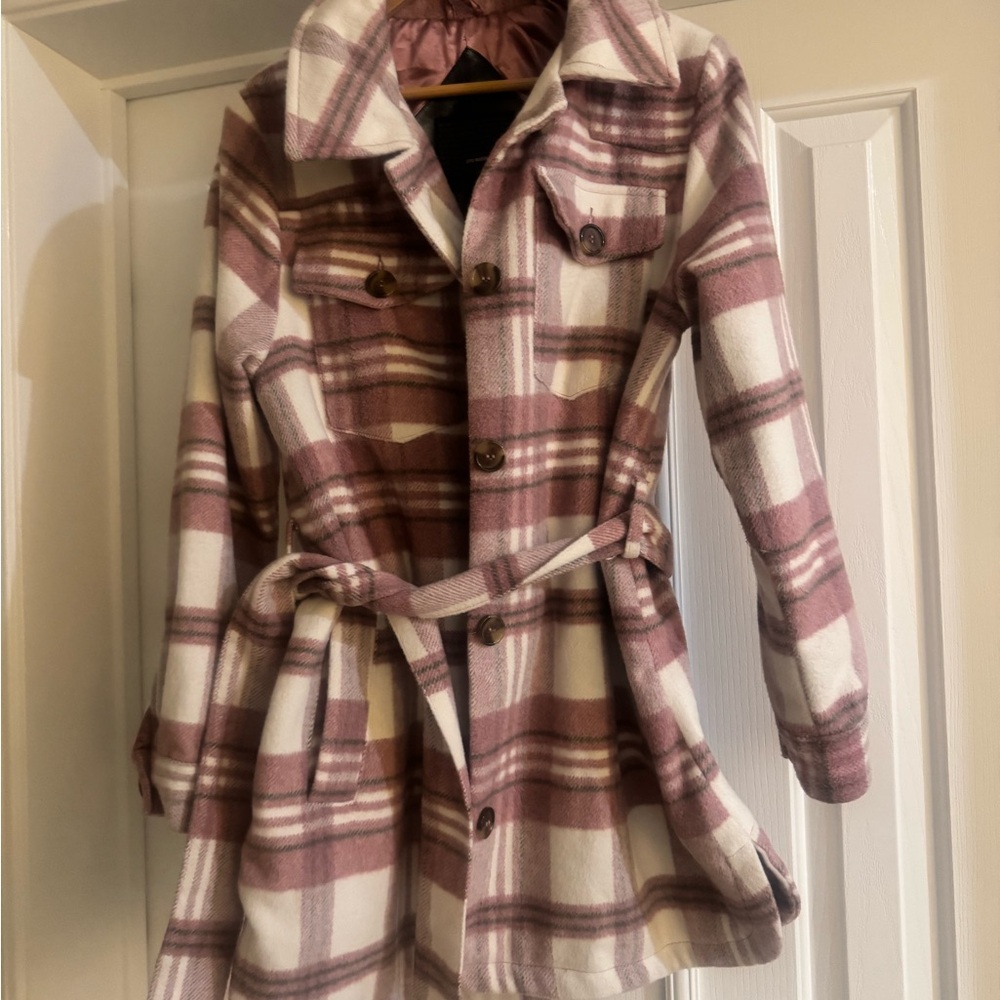 Plaid Belted Women's Coat